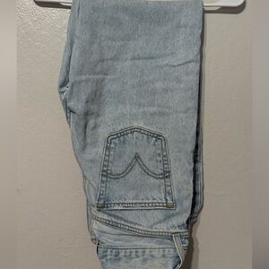 Light Blue Women’s Levi Ribcage Straight Ankle Denim Jeans